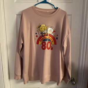 80’s Sweatshirt Women’s Size XXL Rainbow Brite Made In The 80’s Pink Size XXL